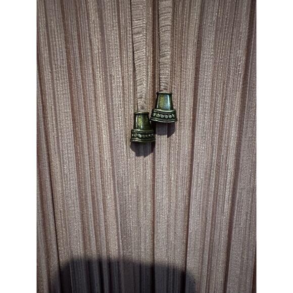 FREE PEOPLE Can't Help It Plisse Mini Dress In Clay Pink Size Large Boho Dreamy - Picture 6 of 15